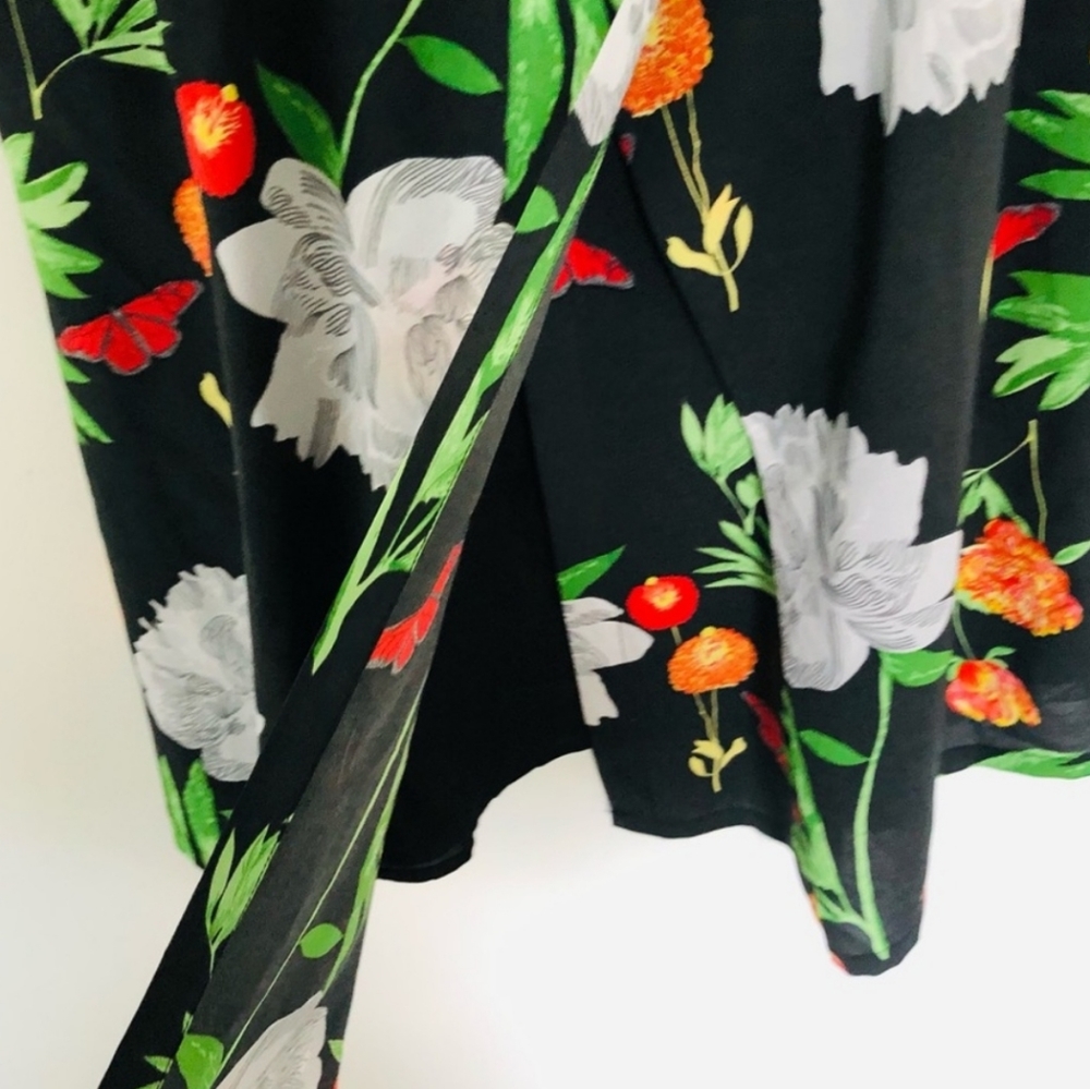Floral Butterfly Wrap Mini Dress - Picture 5 of 8